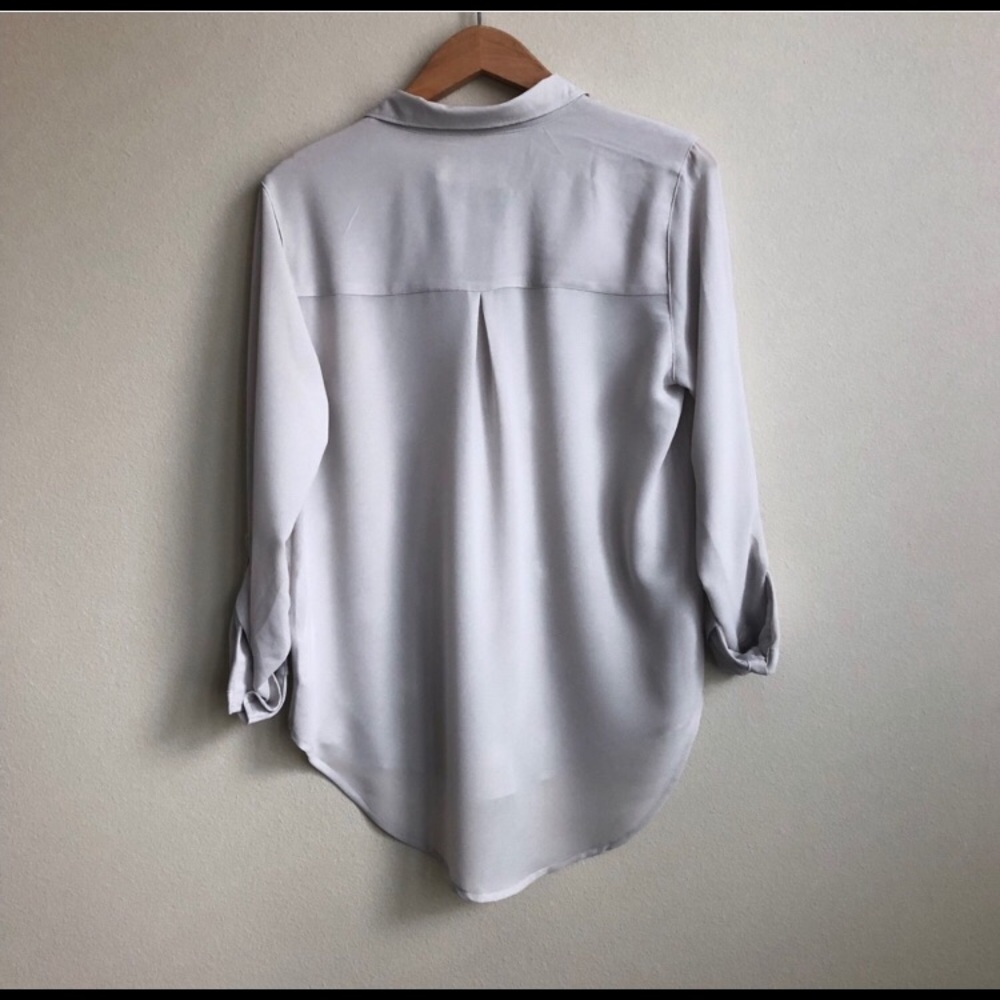 Abercrombie Grey Sequin Button Up - image 4